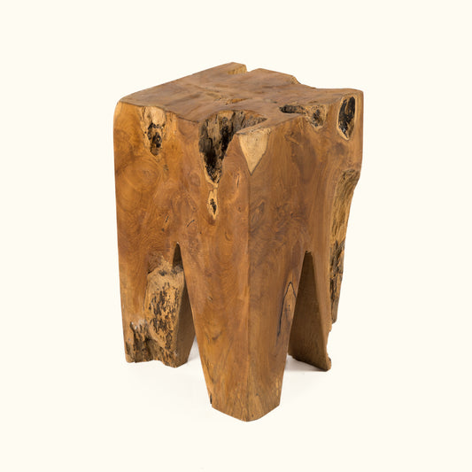 Aged wood log table "Dom"