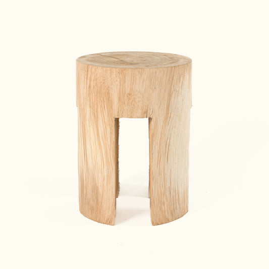 Natural wood log table