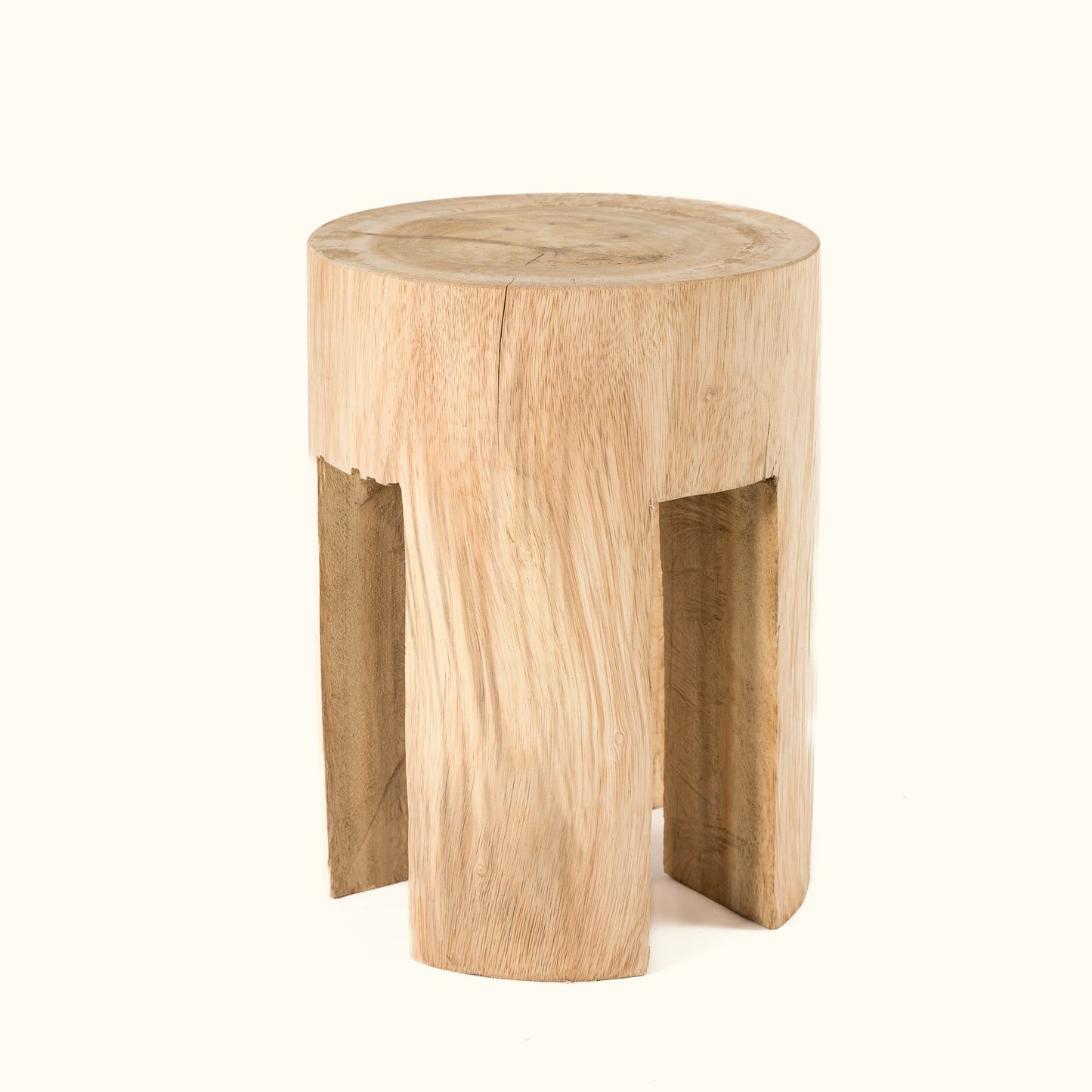 Natural wood log table