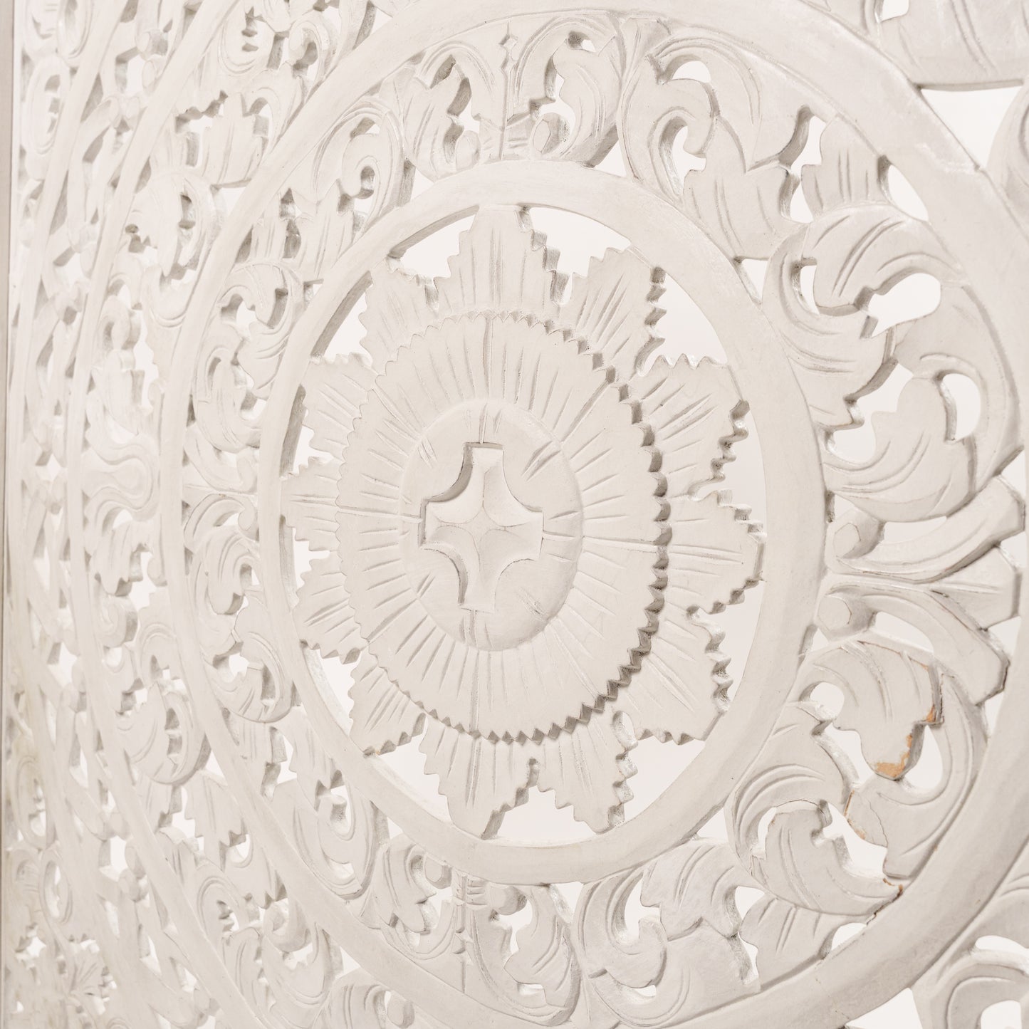 Medinė mandala 120x120 white