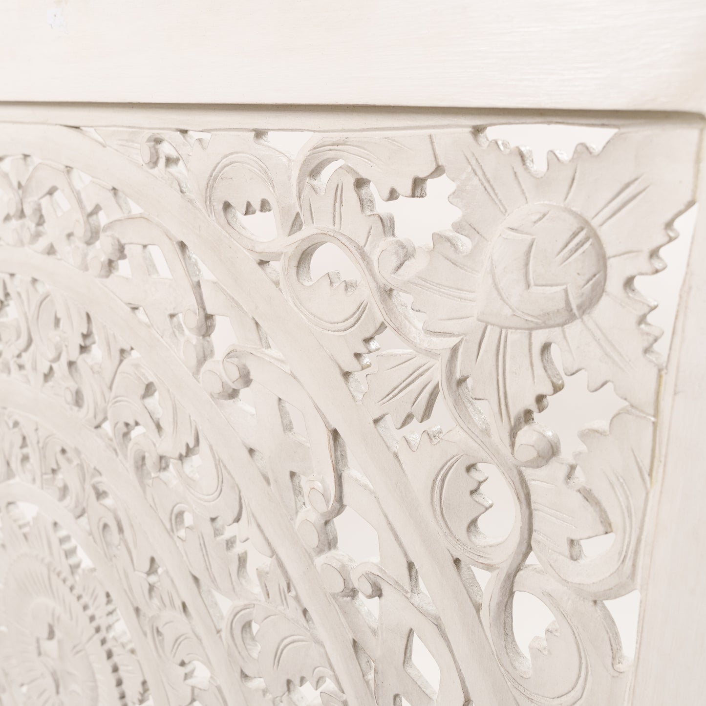 Medinė mandala 120x120 white