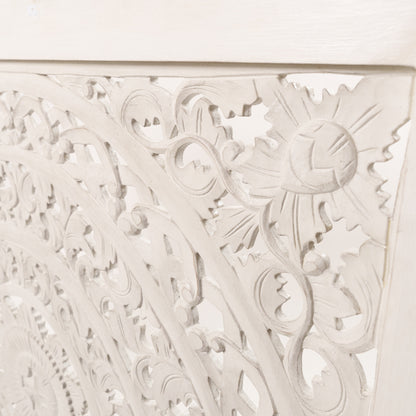 Medinė mandala 120x120 white