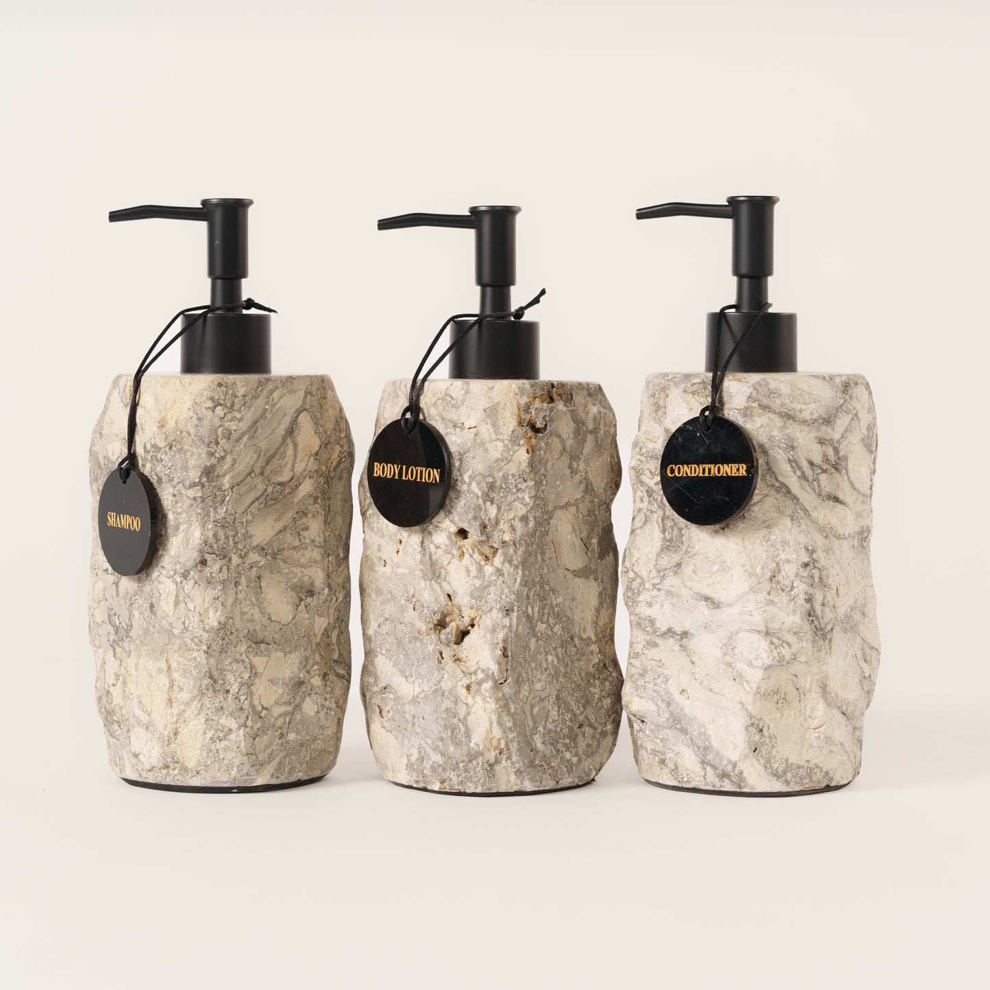 Dispenser for soap/shampoo/conditioner made of marble "Regular" L